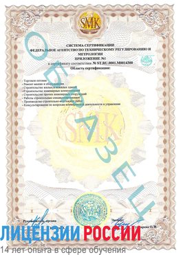 Образец сертификата соответствия (приложение) Волоконовка Сертификат OHSAS 18001